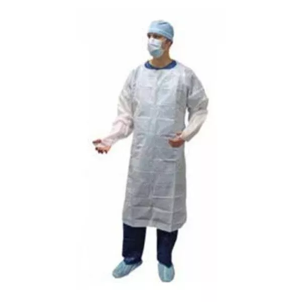 Precept Medical Products Gown Isolation One Size White 50/Ca (51602)