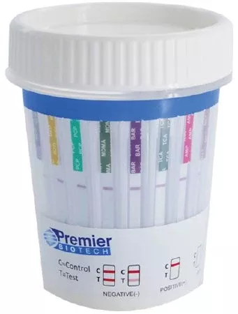 Premier Biotech Drugs of Abuse Test Bio-Cup 5-Drug Panel AMP, COC, OPI, PCP, THC 50 Urine Sample 25 Tests - M-1006568-1853 | Case of 25
