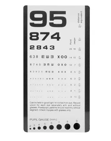 Prestige Medical Eye Chart 14 Inch Measurement Acuity Test - M-993023-3507 | Each
