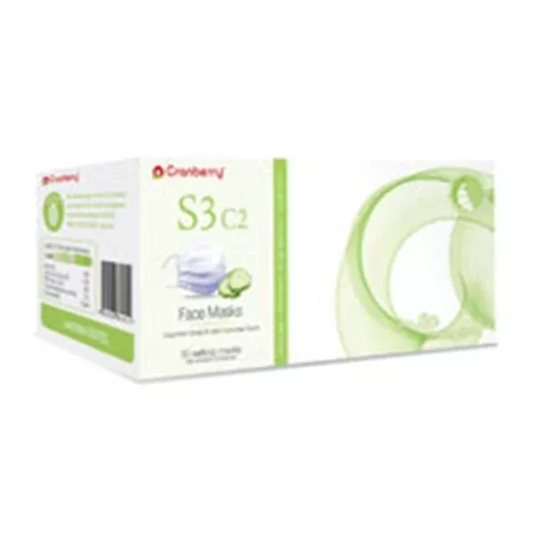 Pro2 Solutions Face Mask Earloop Cranberry S3 C2 Fld Rstnt Lav Cucumber 50/Bx, 8 BX/CA (S3070(L))