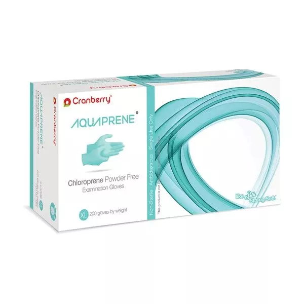 Pro2 Solutions Gloves Chloroprene AquaPrene Latex-Free PF X-Large NS Aqua 200/Bx, 10 BX/CA (CR3029)