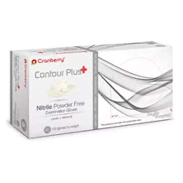 Pro2 Solutions Gloves Exam Contour Plus PF Nitrile LF 9.5 in Sm Pro White 100/Bx, 10 BX/CA (3226)