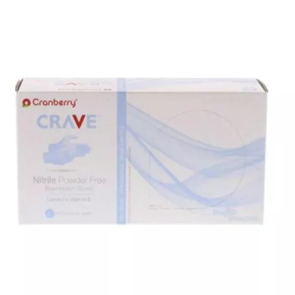 Pro2 Solutions Gloves Exam Crave PF Nitrile Latex-Free Lg Light Blue 200/Bx, 10 BX/CA (CR3558)