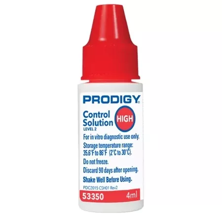 Prodigy Diabetes Care Blood Glucose Control Solution Blood Glucose Testing 2 X 4 mL Level 1 & Level 2 - M-842598-3929 | Each