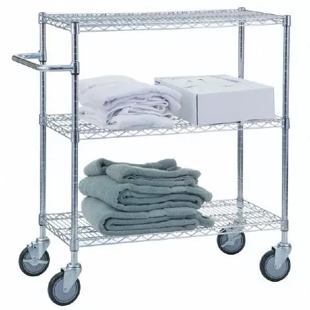R & B Wire Products Utility Cart Chrome 24 X 42 X 48 Inch - M-1003661-4594 | Each