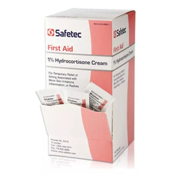 Safetec Of AmericaHydrocortisone Topical Cream 0.9gm Foil Packet 144/Bx, 12 BX/CA (53110)