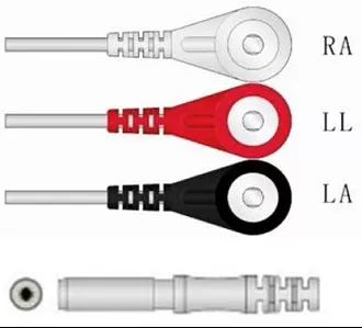 Sage Services Group ECG Leadset Sage Services DIN 3-Lead, Snap, Unshielded, 0.9m - M-796686-3639 | Each