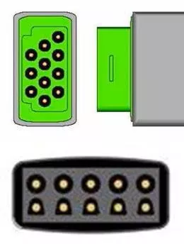 Sage Services Group ECG Trunk Cable Sage Services 11-Pin Connector Monitor Side, 5 Lead, 3.0m - M-796694-4592 | Each