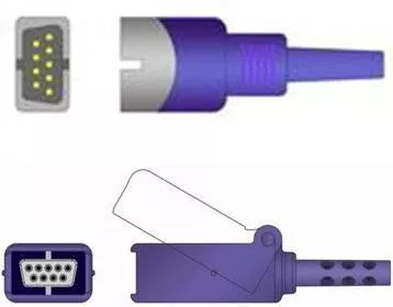 Sage Services Group SpO2 Extension Cable Sage Services 9-Pin Connector Monitor Side, 9-Pin Connector Sensor Side, 2.2m - M-796654-1979 | Each
