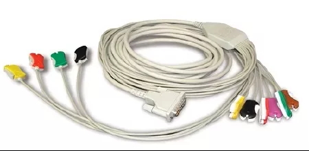 Schiller America Stress Patient Cable 3.5 Meter, 10-Leads, Snap Clip Adapter Type - M-941558-1385 | Each