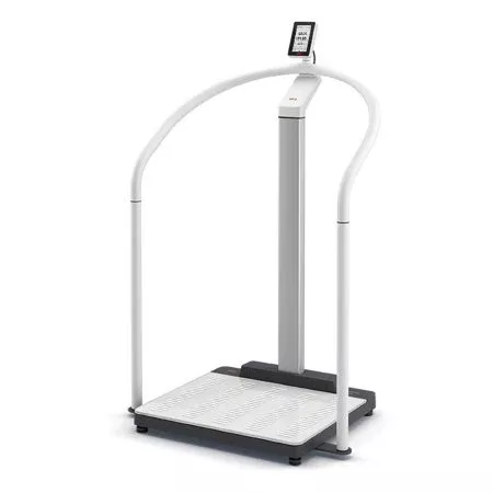 Seca Column Scale with Handrail seca Touch Screen Display 800 lbs. Capacity Clear AC Operation - M-1166264-4831 | Each