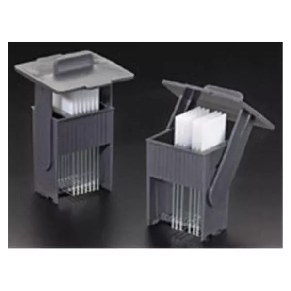 Simport Plastics Ltd EasyDip Slide Staining Rack 60x64x97 DkGry Actl Plmr Plstc 6/Ca