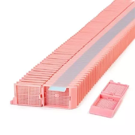 Simport Scientific Biopsy Cassette Unisette Acetal Pink - M-1114444-1984 | Case of 1000