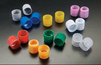 Simport Scientific T502 Series Tube Closure Polypropylene Screw Cap Blue For T501 and T502 Series Sample Tube NonSterile - M-1035227-4820 | Case of 1000