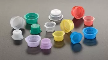 Simport Scientific Vacucap T402 Series Tube Closure LDPE Flanged Plug Cap Red 16 mm For 16 mm Blood Collection and Culture Tubes NonSterile - M-1035205-3192 | Case of 6000