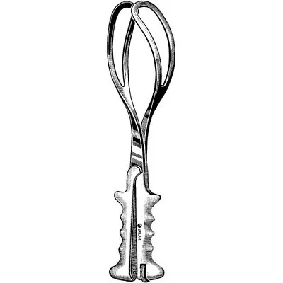 Sklar Instruments Forcep Obstetrical Grasping Elliot 15" Stainless Steel Ea