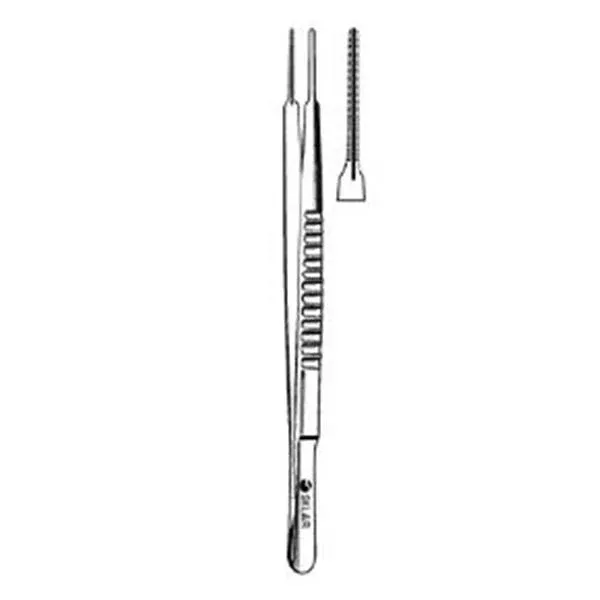 Sklar Instruments Forcep Tissue Cooley 8" Straight 2x2 Teeth Ea