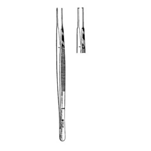 Sklar Instruments Forcep Tissue Gerald 7" Straight 1x2 Teeth Stainless Steel Ea