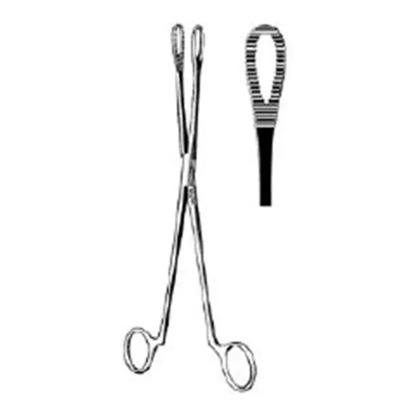 Sklar Instruments Forcep Uterine Clemetson 9-1/2" Serrated Straight SS Ea
