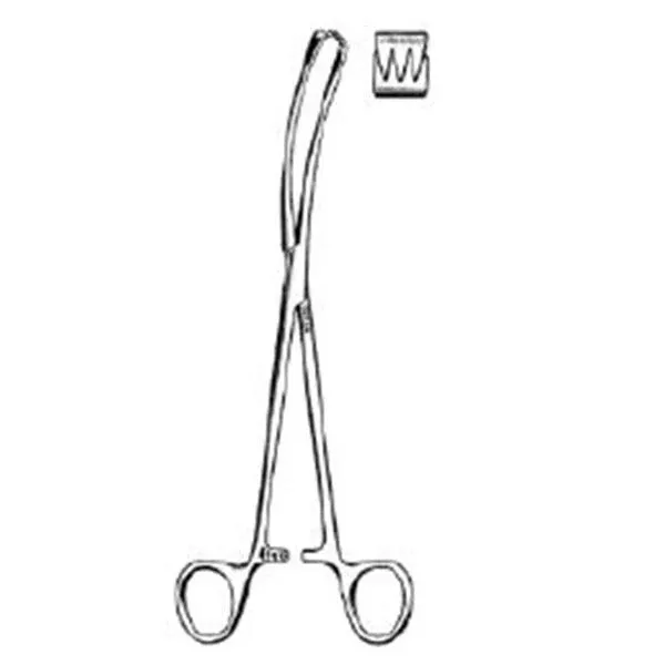 Sklar Instruments Forcep Vulsellum 9" Curved Sideway 3x4 Teeth Ea