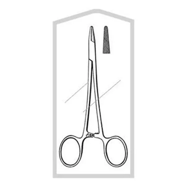 Sklar Instruments Holder Needle Baumgartner 5-1/2" Serrated Jaw Straight 50/Ca