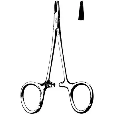 Sklar Instruments Holder Needle Converse 5" Straight Blunt Stainless Steel Ea