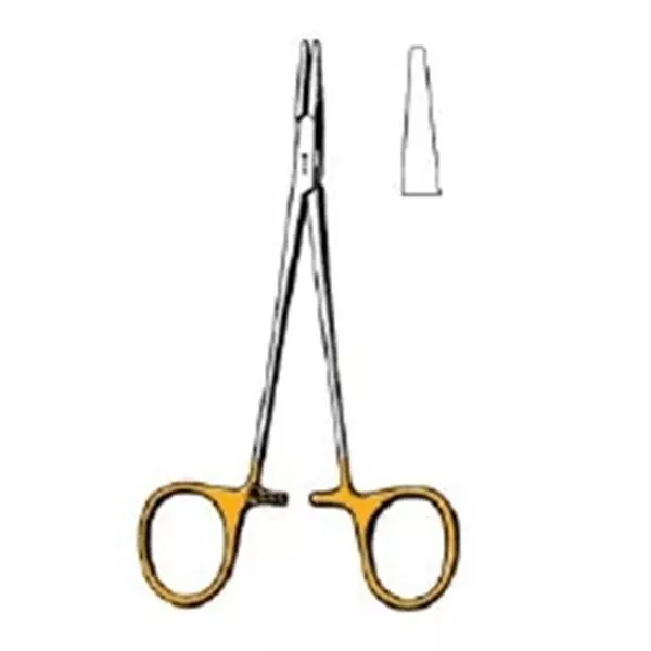 Sklar Instruments Holder Needle Halsey 5-1/4" Smooth Straight SS/TC Ea
