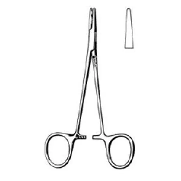 Sklar Instruments Holder Needle Halsey 5" Smooth Straight Stainless Steel Ea