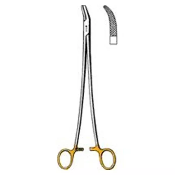 Sklar Instruments Holder Needle Heaney 10" Serrated Jaw Curved Tungsten Carbide Ea