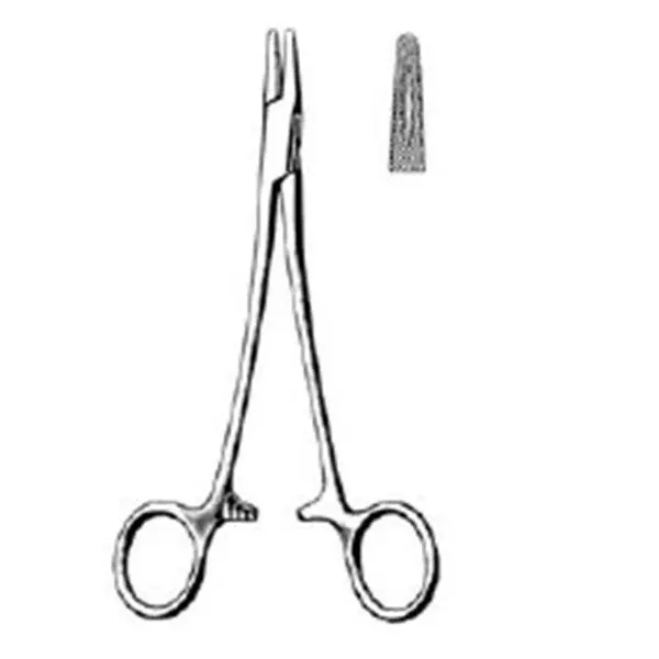 Sklar Instruments Holder Needle Mayo-Hegar 6" Cross Serrated Straight SS Ea