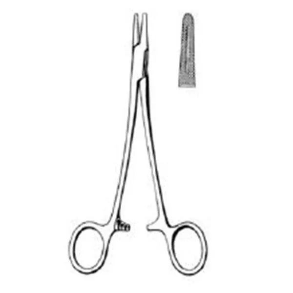 Sklar Instruments Holder Needle Mayo-Hegar 6" Cross Serrated w/Groove Strt SS Ea