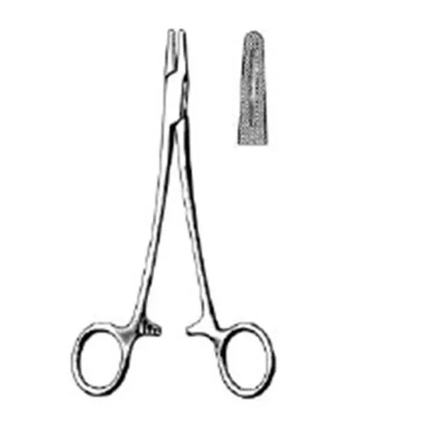 Sklar Instruments Holder Needle Mayo-Hegar 8" Cross Serrated Straight SS Ea