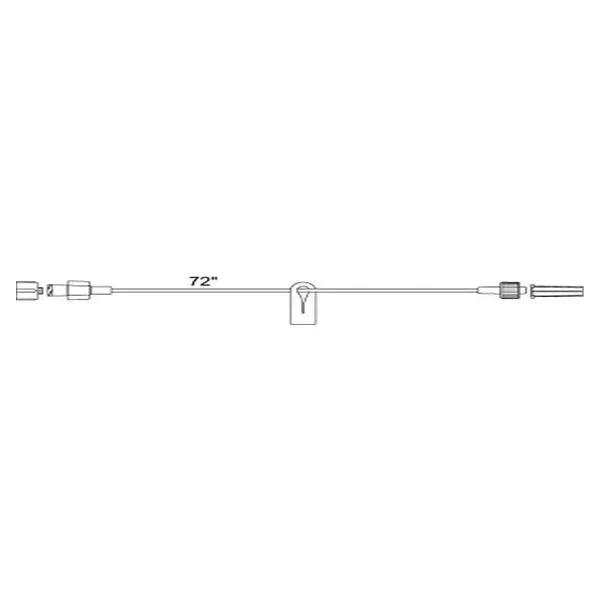 Smiths Medical ASD IV Extension Set 72" Male Luer Lock 50/Ca