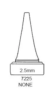 Specline Ear Speculum Tip Round Tip Plastic 2.5 mm Disposable - M-365489-4315 | Case of 5000