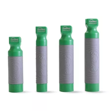 Sun Med Laryngoscope Handle GreenLine/D Conventional Disposable Standard Handle - M-1144430-2343 | Box of 20