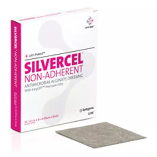 Systagenix Wound Management Dressing Silvercel Hi G Alg 4.25x4.25 Strl White Hi Abs LF 50/Bx