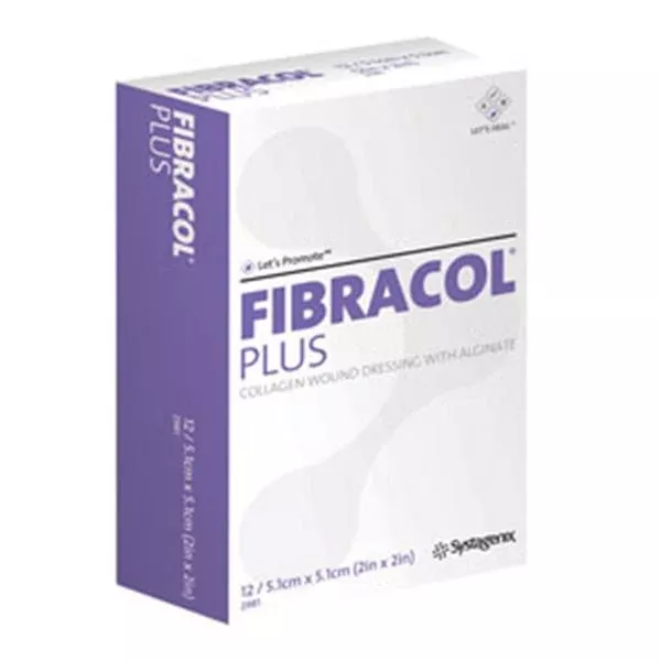 Systagenix Wound Management Dressing Wound Fibracol Plus Clgn 2x2" Strl Absorbent LF 12/Cr