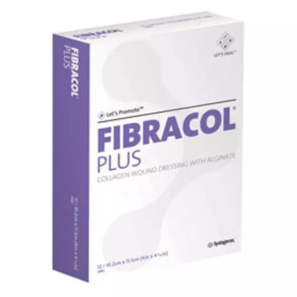Systagenix Wound Management Dressing Wound Fibracol Plus Clgn 4x4-3/8" Strl Abs LF 12/Cr