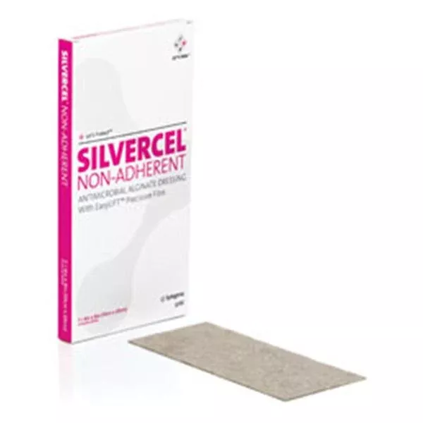 Systagenix Wound Management Dressing Wound Silvercel Hi G Alg 4x8" Strl Adhs White LF 25/Bx