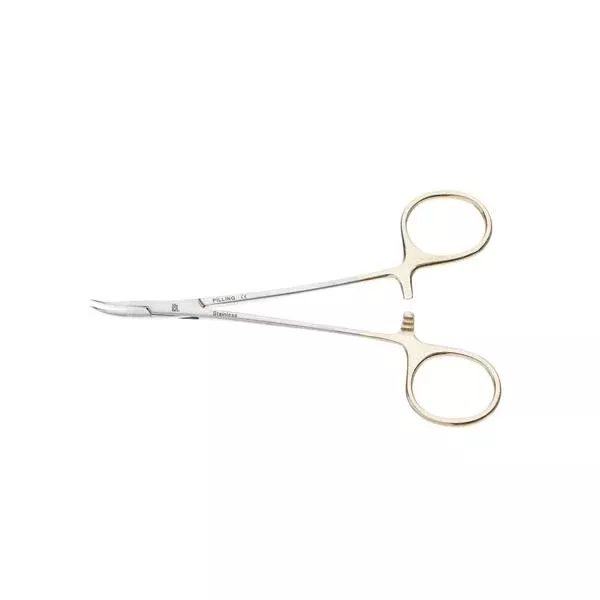 Teleflex Medical Forcep Piercing 5-1/2" Sharp Point Smooth Curved Smooth Jaw SS ea