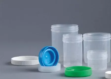 Thermo Scientific Nalge Specimen Container Samco Wide-Mouth Bio-Tite 53 mm Opening Polypropylene 120 mL (4 oz.) Screw Cap Patient Information Sterile - M-983756-2481 | Case of 4