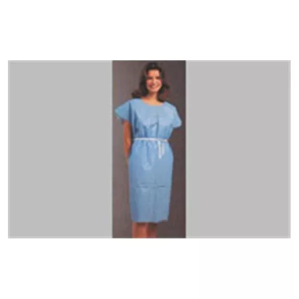 Tidi ProductsGown Patient Fabricel 30 in x 42 in Blue 50/Ca