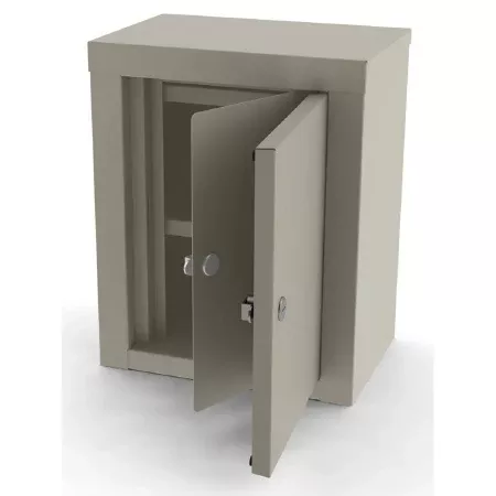 UMF Medical Narcotic Cabinet Wall Mount Steel 2 Shelves Double Key Lock With 2 Keys - M-255027-3085 | Each