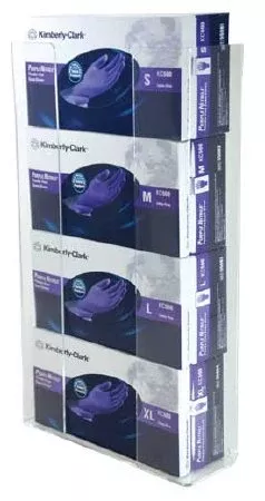 Unimed - Midwest Glove Box Holder Horizontal Mounted 4-Box Capacity Clear 3-1/2 X 11 X 19-1/4 Inch Acrylic - M-953694-3241 | Each