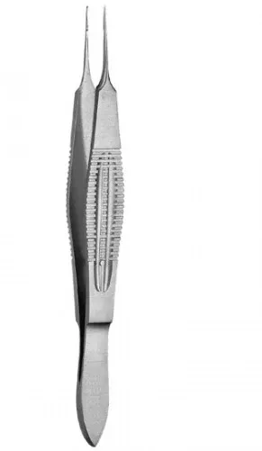 V Mueller Forcep Suture Castroviejo 4-1/8" Straight 0.3mm Teeth SS Ea