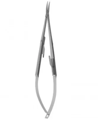 V Mueller Holder Needle Castroviejo 5-1/2" Curved 10mm Stainless Steel Ea