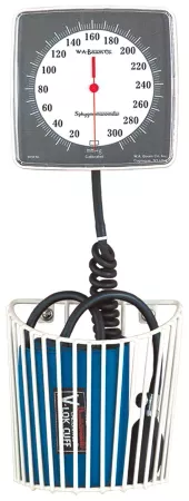 W.A. Baum Aneroid Sphygmomanometer with Cuff Baumanometer 2-Tube Wall Mount Small Adult / Child Multi Cuff Pack - M-471942-3964 | Each