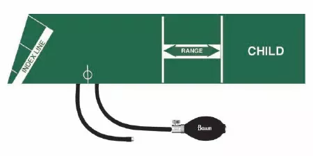 W.A. Baum Blood Pressure Cuff and Bulb Calibrated V-Lok Child Arm Small Cuff 18 - 26 cm Polyester Cuff - M-29028-1049 | Each