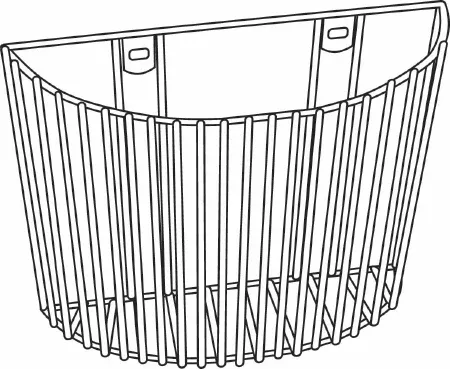 W.A. Baum Wall Basket Baumanometer Large, 9-3D4 X 7 X 3-3D4 Inch, Neutral White, Nylon Coated Steel Inflation System - M-174080-1173 | Each