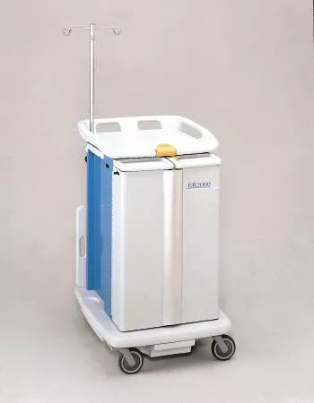 Waterloo Industries Emergency Cart ER2000 Stainless Steel 26 X 32 X 44 Inch Electric Blue Four 2-3/4-Inch Drawers, One 5-1/2-Inch Drawer - M-495985-4659 | Each
